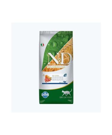 N & D Nd Low Grain Salmon & Orange Sterilized Adult Cat Food 10 Kg