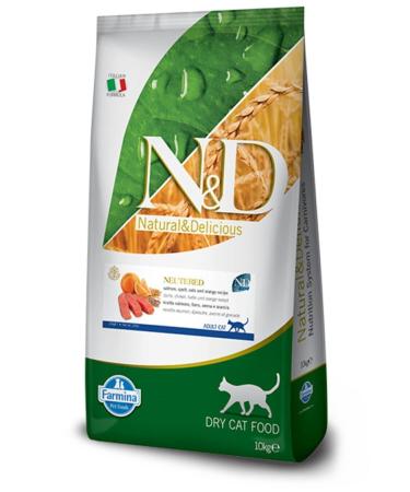 N & D Ocean Neutered Low Grain Salmon Sterilized Cat Food 10 kg