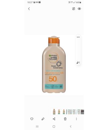 Garnier Ambre Solaire Ocean Protection Sunscreen SPF 50 - 200ml