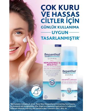 Bepanthol Derma Moisturizing Nourishing Daily Face Care Cream 50 ml Facial Cleanser - Buy Online on GoSupps.com