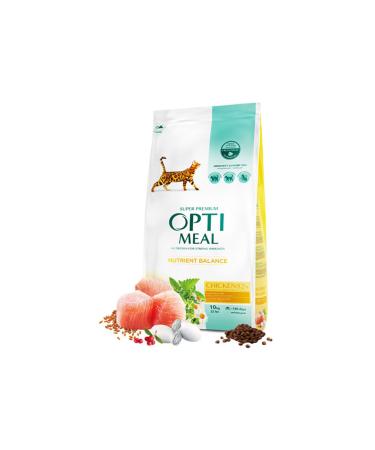 OptiMeal Super Premium Chicken Adult Cat Food 10 Kg