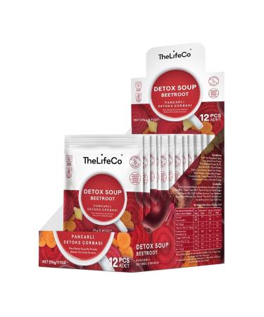 TheLifeCo Pure Red Beetroot Soup Mix 23 G - Box of 12 (LOW CALORIE VEGAN GLUTEN-FREE)