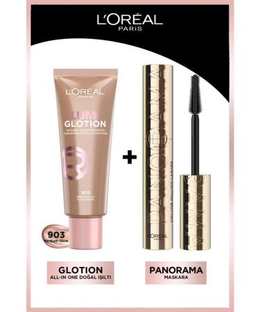 L'Oreal Paris Panorama Mascara & Glotion All-In-One Natural Shine 903 Makeup Set