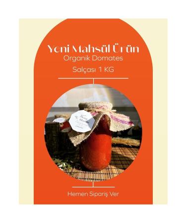 Hatay Local 1 Kg Hatay Homemade Organic Additive-Free Tomato Paste - 1kg