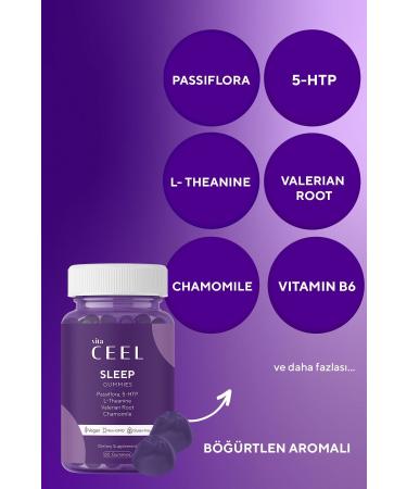Vita Ceel Sleep Cycle Helper Vegan Sleep Gummy Vitamin Passiflora Vitamin B6 5- http L-theanie - Buy Online on GoSupps.com