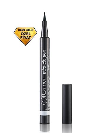 Flormar Dark Gray Eyeliner - Miracle Pen Slim Touch Hematite Gray 8690604259045