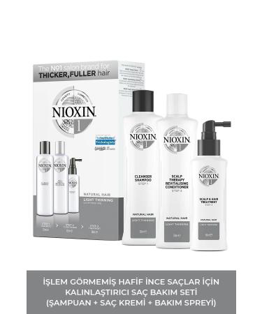 Nioxin System Kit 1 - Thickening Treatment for Untreated Lightly Fine Hair