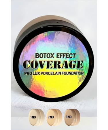 wonderway Intensive Concealer Porcelain Foundation - Botox Effect No: 3 Dark Skin - With Sponge and Lip Pencil Gift - Buy Online on GoSupps.com