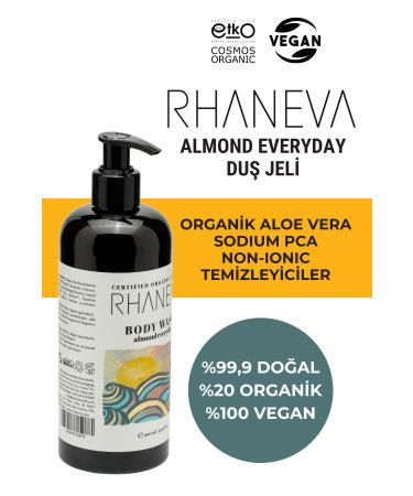 RHANEVA Almond Everyday Shower Gel for Dry and Sensitive Skin Organic and Vegan 400 ml - Buy Online on GoSupps.com