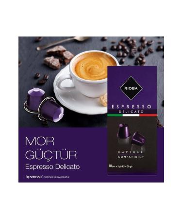 Rioba Capsule Coffee Espresso Delicato 11pcs Capsule Coffee Espresso and Cocoa Harmony - Buy Online on GoSupps.com