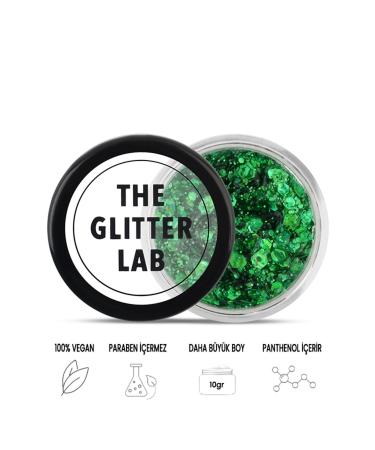 The Glitter Lab Gel Form Shiny Glitter - Emerald Green