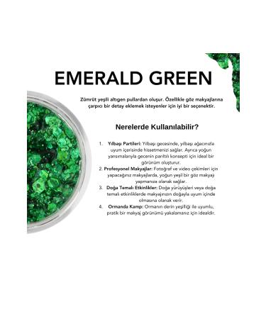 The Glitter Lab Gel Form Shiny Glitter - Emerald Green - Buy Online on GoSupps.com