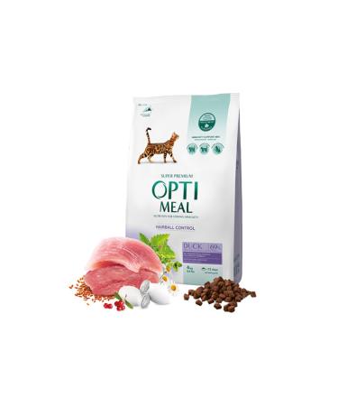 OptiMeal Duck Cat Food Hairball Control 4 Kg