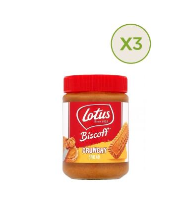 Lotus Biscoff Crunchy Spreadable Crispy Caramelized Biscuit Paste 380 Gr. X 3