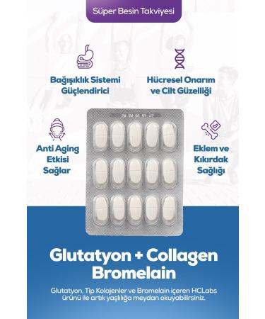 HCLABS Glutathione+Collagen 60 Tb. - Buy Online on GoSupps.com