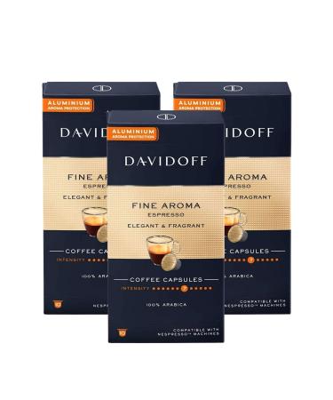 Davidoff Fine Aroma Espresso Elegant & Fragrant Aluminium Capsule Coffee 3x10 (Compatible with Nespresso) - Buy Online on GoSupps.com