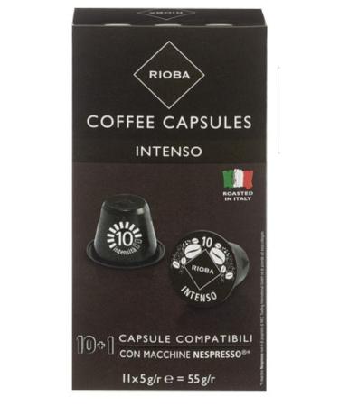 Rioba Capsule Espresso Coffee Intenso 11 * 5 Gr For Those Who Like Strong Drinks Intenso Capsule Coffee-des Biens