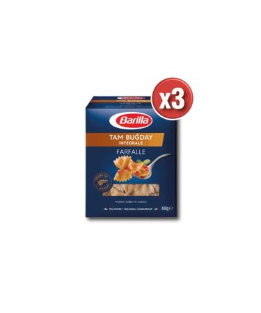 Barilla Whole Wheat Integrale Farfalle Pasta 400 GX 3 Pieces - Buy Online on GoSupps.com
