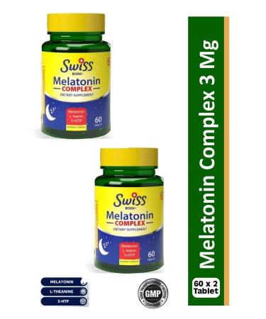 SWISS Bork Melatonin Complex 3 Mg 60 Tablets (2 Boxes)