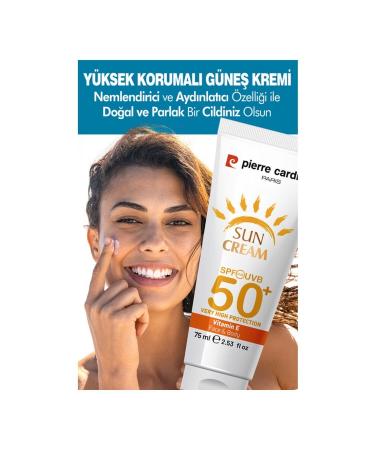 Pierre Cardin 2 Pieces Spf 50+ Face and Body Sun Cream / High Protection / Make-up Base - (75mlx2) - Buy Online on GoSupps.com
