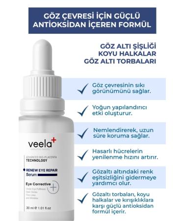 VEELA Eye Bags and Anti-Wrinkle Eye Contour Renew Eye Serum - Buy Online on GoSupps.com
