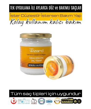 HAIR WIZARD Cream Keratin Therapy Brazilian Blow Dry / Botox Emergency Hair Care Shock Therapy / 2 in 1 - Buy Online on GoSupps.com