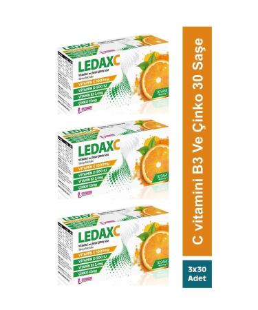 LedaPharma Ledax Vitamin C 1000 Mg 30 Sachet 3 Pack
