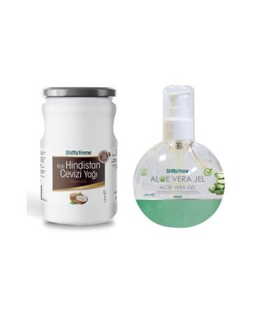 Shiffa Home Coconut Oil 330ml & Aloe Vera Gel 250ml