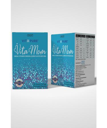 Vitapure Vitamom Omega 3 Vitamin and Mineral Supplement 30 Capsules