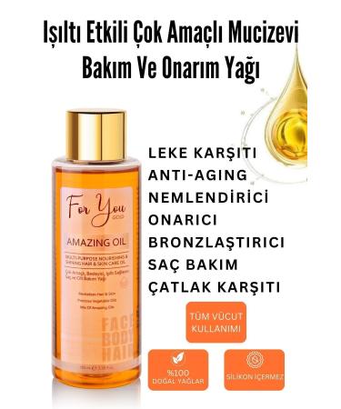 For You Gold Multi-Purpose Miraculous Care and Repair Oil with Shine Effect 100ml (For face-body-hair) Skin Care Oil