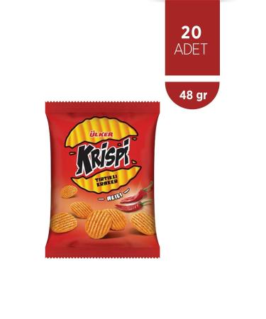 Ulker Krispi Serrated Crackers Hot 45 Gr (20 Pieces)