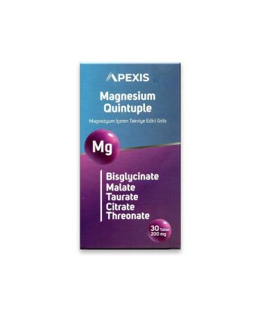 Apexis APEXIS MAGNESIUM QUINTUPLE 200 MG 30 TB
