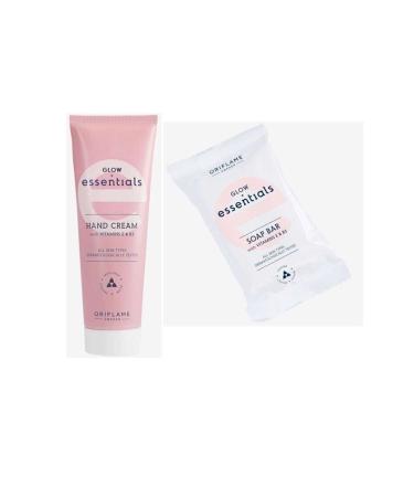 Oriflame Glow Essentials E & B3 Vitamin Hand Cream and Paraban-Free E & B3 Vitamin Soap