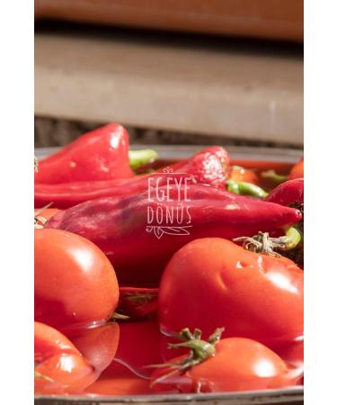 RETURN TO THE AEGEAN Local Homemade Mixed Paste Glass Jar - 1 Kg. (TOMATO AND SWEET PEPPER PASTE MIX) - Buy Online on GoSupps.com