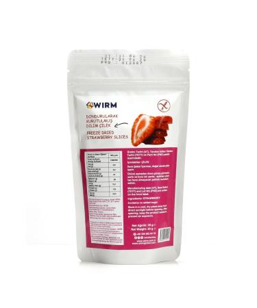 WIRM 7 Pack Freeze Dried Strawberry 20 gr | Freeze Dried Fruit | Freeze Dry Dried Fruit - Buy Online on GoSupps.com