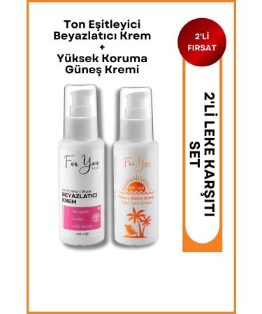 For You Gold 2-Piece Anti-Spot Set Tone Equalizer Whitening Cream and High Protection Sunscreen - Buy Online on GoSupps.com