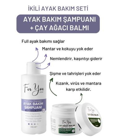 For You Gold Foot Care Shampoo + Tea Tree Balm (nail fungus-odor-itch eliminator) - Buy Online on GoSupps.com