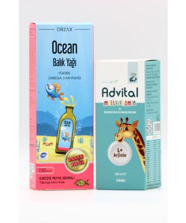 Ocean Fish Oil Mixed Fruit Flavor 150ml Advital Growth Supplement 150ml Syrup - Buy Online on GoSupps.com