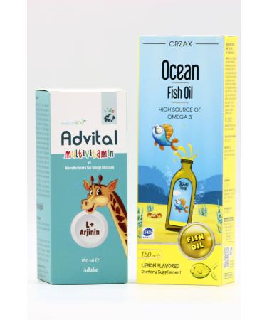 Ocean Fish Oil Lemon Flavor 150ml Advital Growth Supplement 150ml Syrup - Buy Online on GoSupps.com