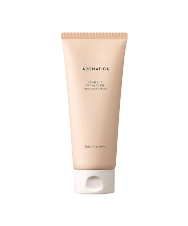 Aromatica Glow Vita Facial Scrub Orange & Neroli 150ml - Revitalizing Vegan Vitamin & Clay Scrub