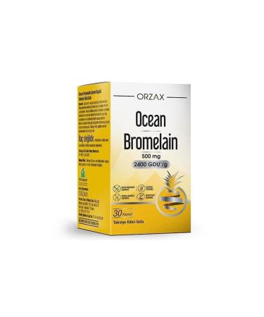 Orzax Ocean Orzax Bromelain 500 Mg Food Supplement 30 Capsules
