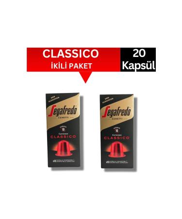 Segafredo 2-Piece Clasico Nespresso Compatible Capsule Coffee 10-Piece Box