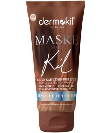 Dermokil Natural Skin Firming Face Mask with Clay and Coffee for a Younger Look 75 Ml