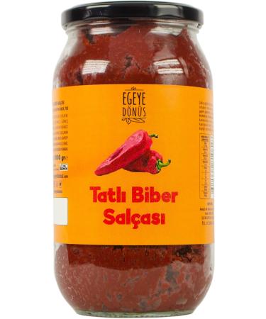 RETURN TO THE AEGEAN Local Homemade Sweet Pepper Paste Glass Jar-1kg (PRODUCED WITH TRADITIONAL METHOD DOES NOT CONTAIN ADDITIVES)