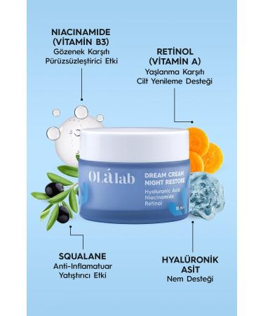 OlaLab Anti-Aging Regenerating Moisturizer Retinol Night Face Cream 50ml - Buy Online on GoSupps.com