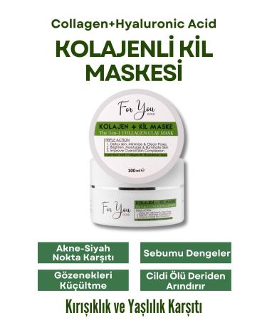 For You Gold Collagen Hyaluronic Acid Purifying Pore Tightening Anti-Blackhead Clay Mask 100 ml