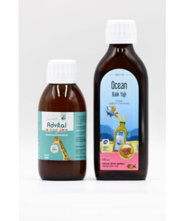 Ocean Fish Oil Mixed Fruit Flavor 150ml Advital Growth Supplement 150ml Syrup