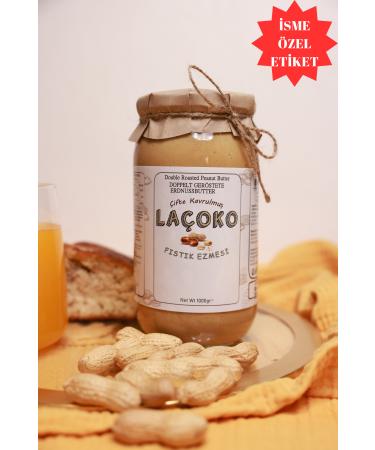 LA OKO 1 Kg Custom Sugar-free Pure Additive-free Gluten-free Vegan Natural Double Roasted Peanut Butter