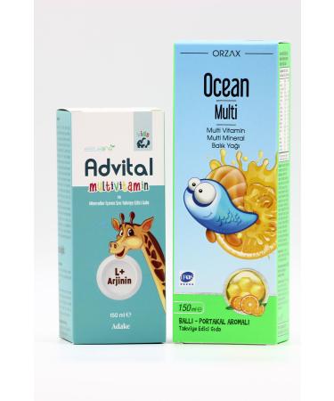 Ocean Multi Fish Oil Honey and Orange Flavor 150ml Advital Growth Supplement 150ml Syrup - Buy Online on GoSupps.com