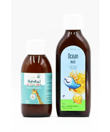 Ocean Multi Fish Oil Honey and Orange Flavor 150ml Advital Growth Supplement 150ml Syrup